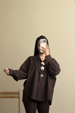 شومیز دکمه گلد